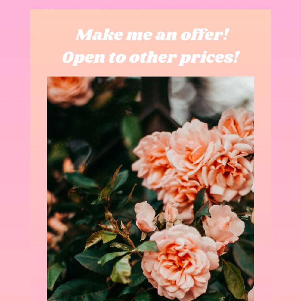 Open to offers! Don’t hesitate to send an offer :)